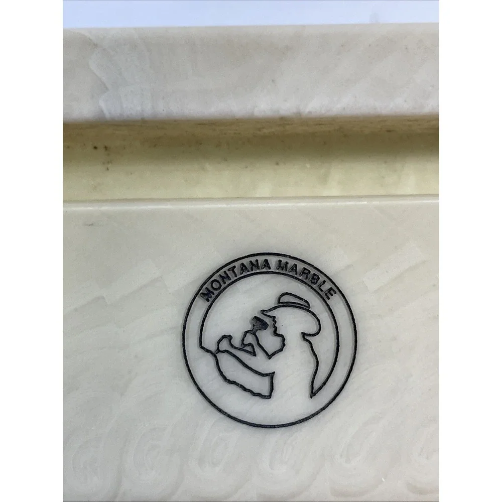 Vintage 1991 Bernie Brown Montana Marble Inc "Leader Of The Pack " Marble Plaque - Picture 8 of 9